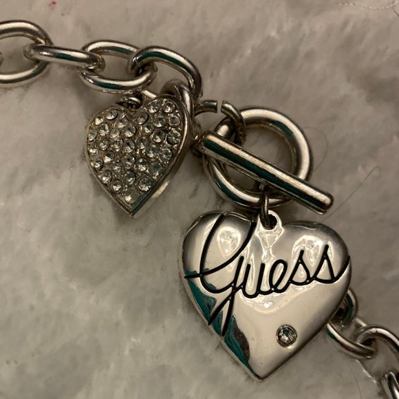 guess silver choker